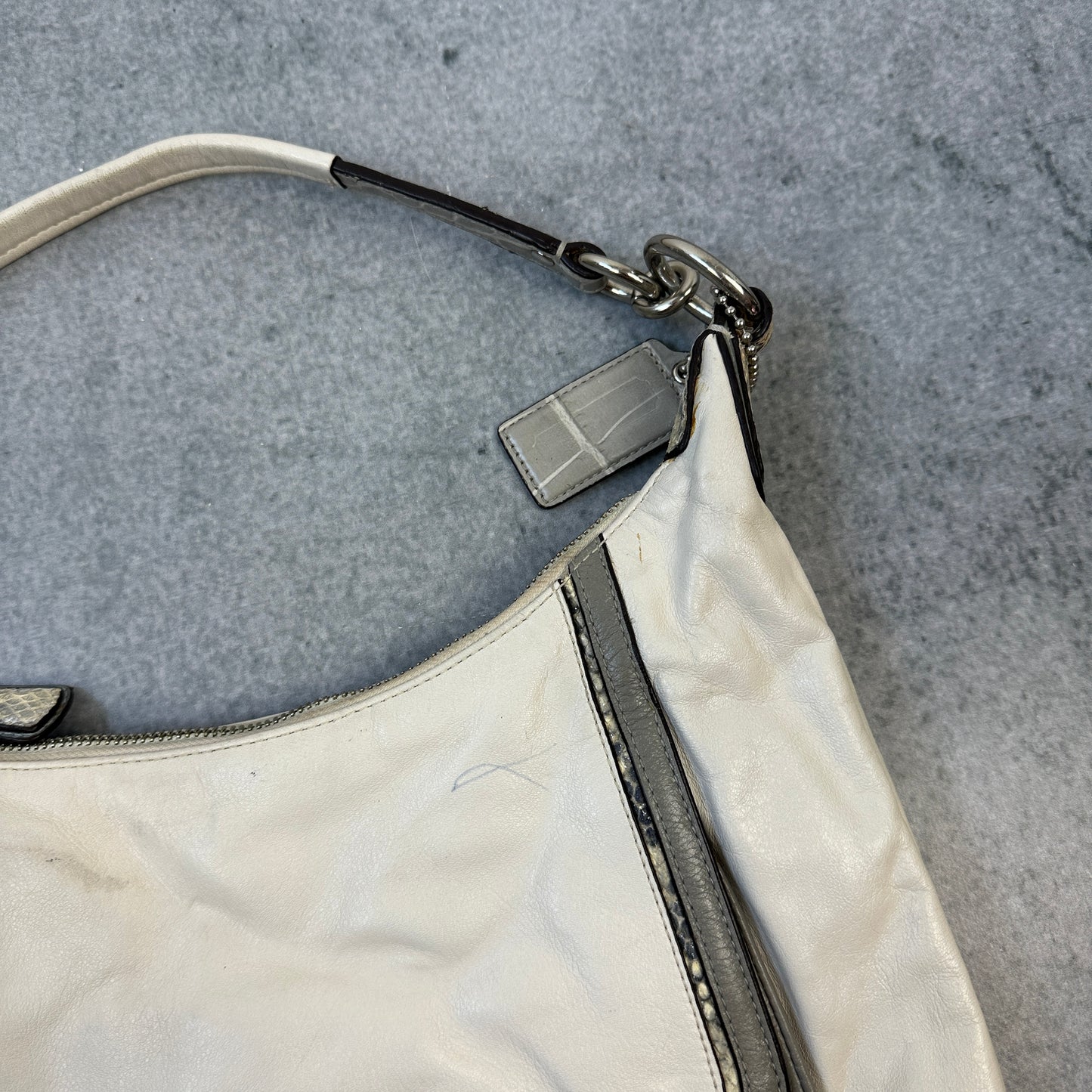 Vintage Coach Handtasche Cremefarben