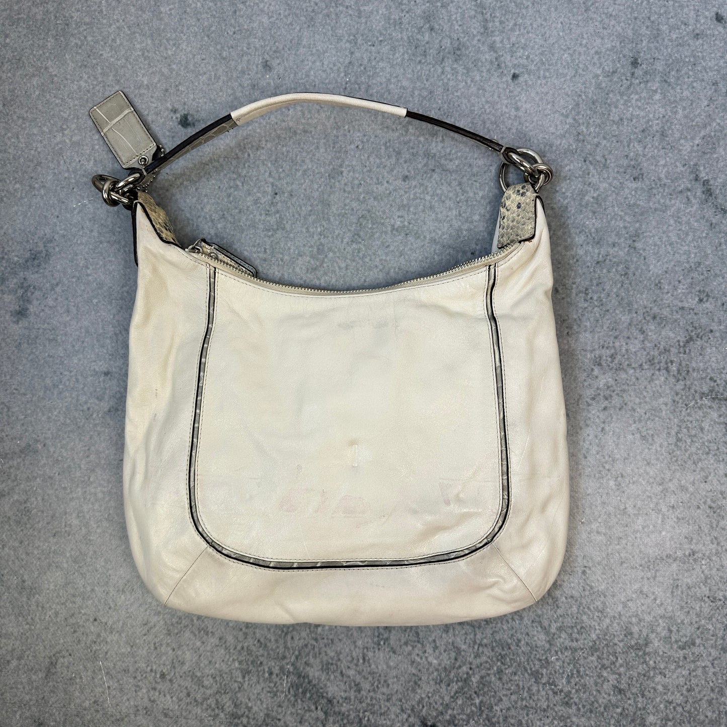Vintage Coach Handtasche Cremefarben