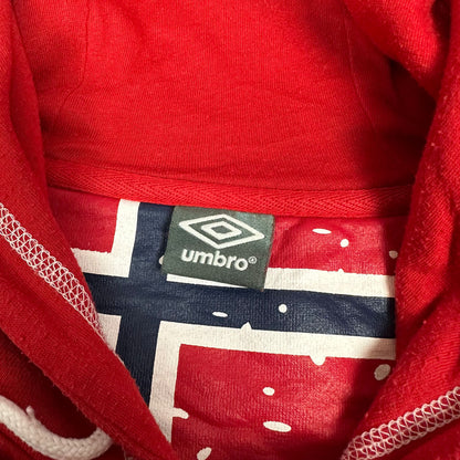 Vintage Umbro Norway Hoodie Rot (XL) 90er Jahre