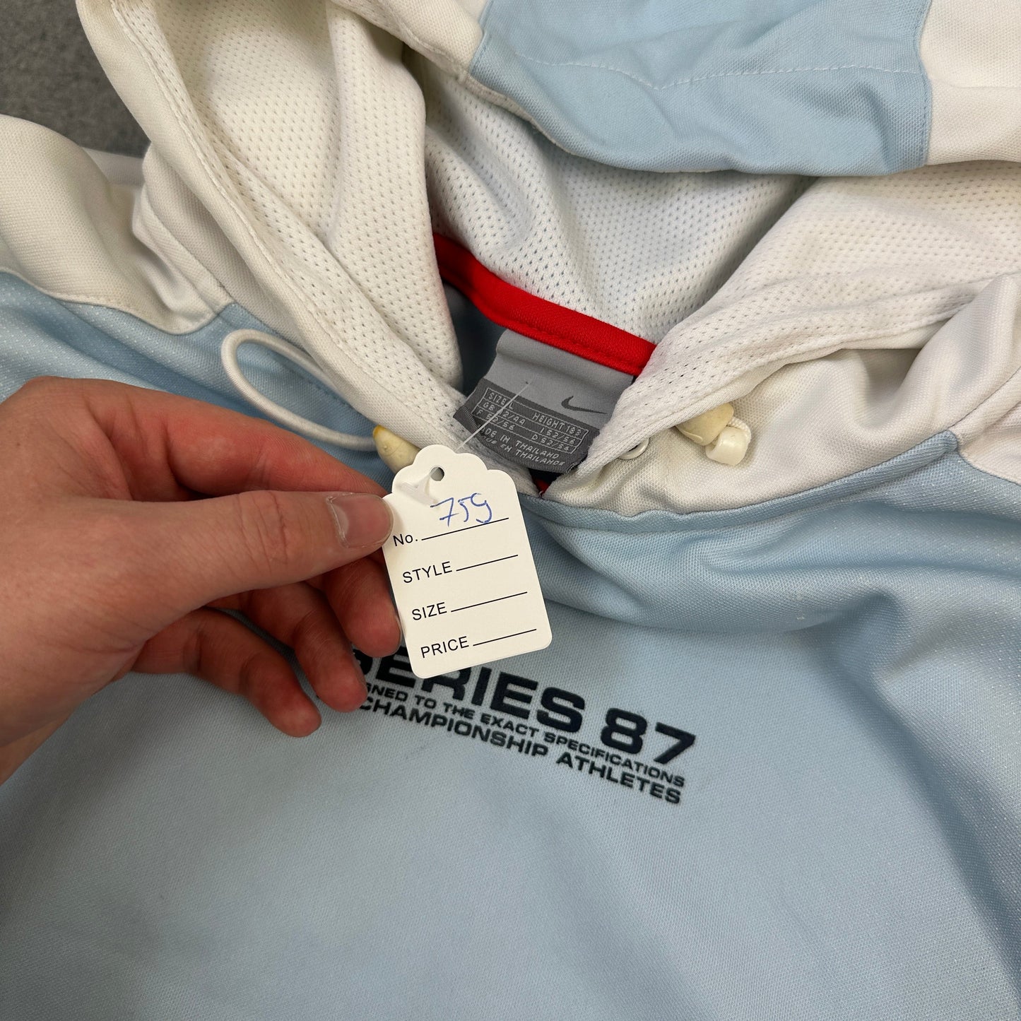 Vintage Nike Air Max Series 87 Hoodie Blau/Weiß (L)