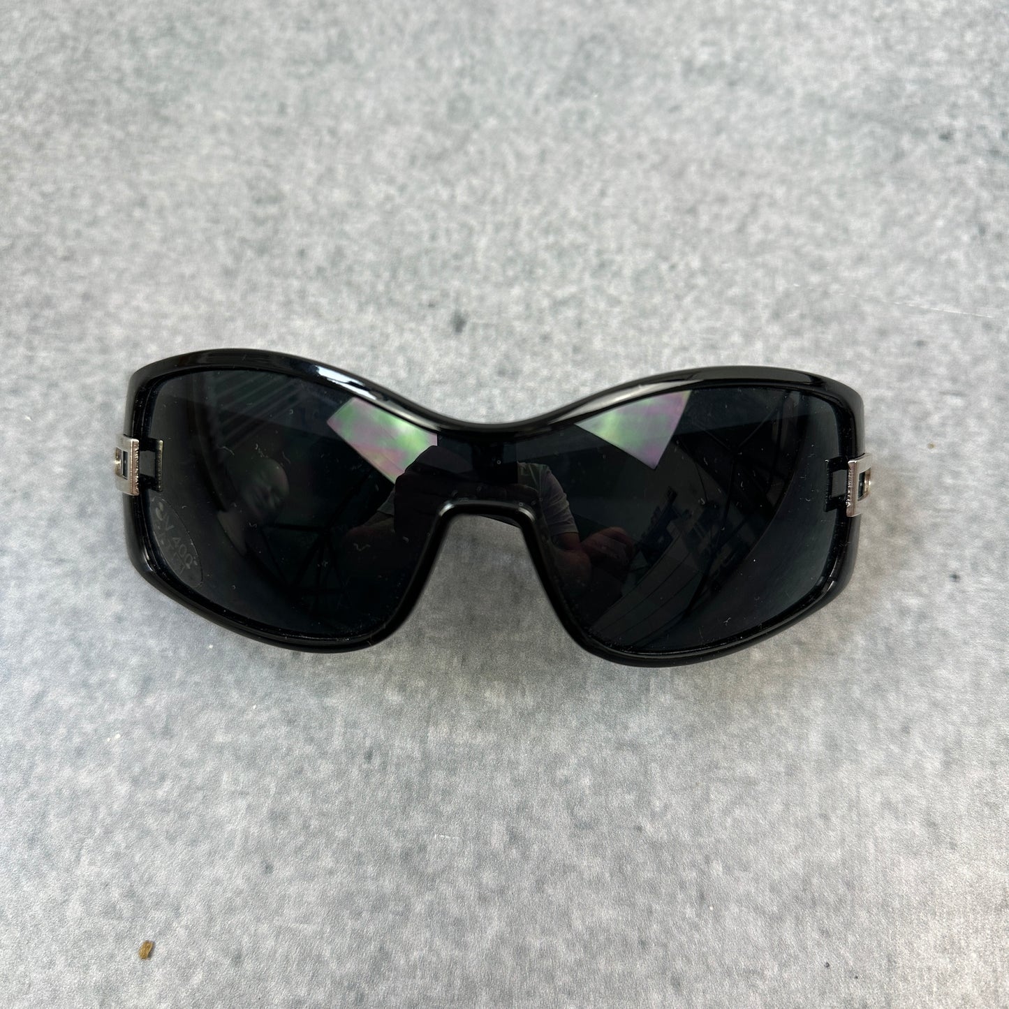 Schwarze Y2K Style Sonnenbrille