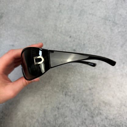 Schwarze Y2K Style Sonnenbrille