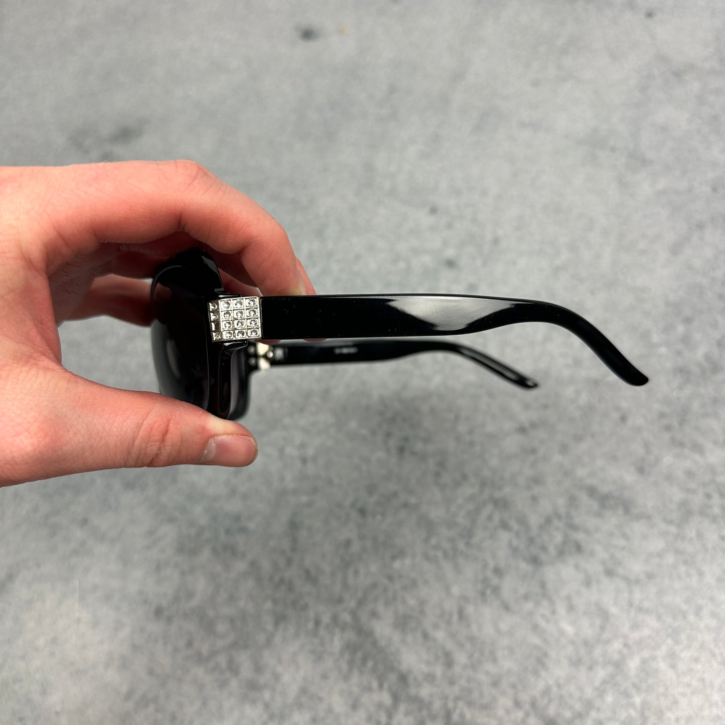 Y2K Style Sonnenbrille Schwarz