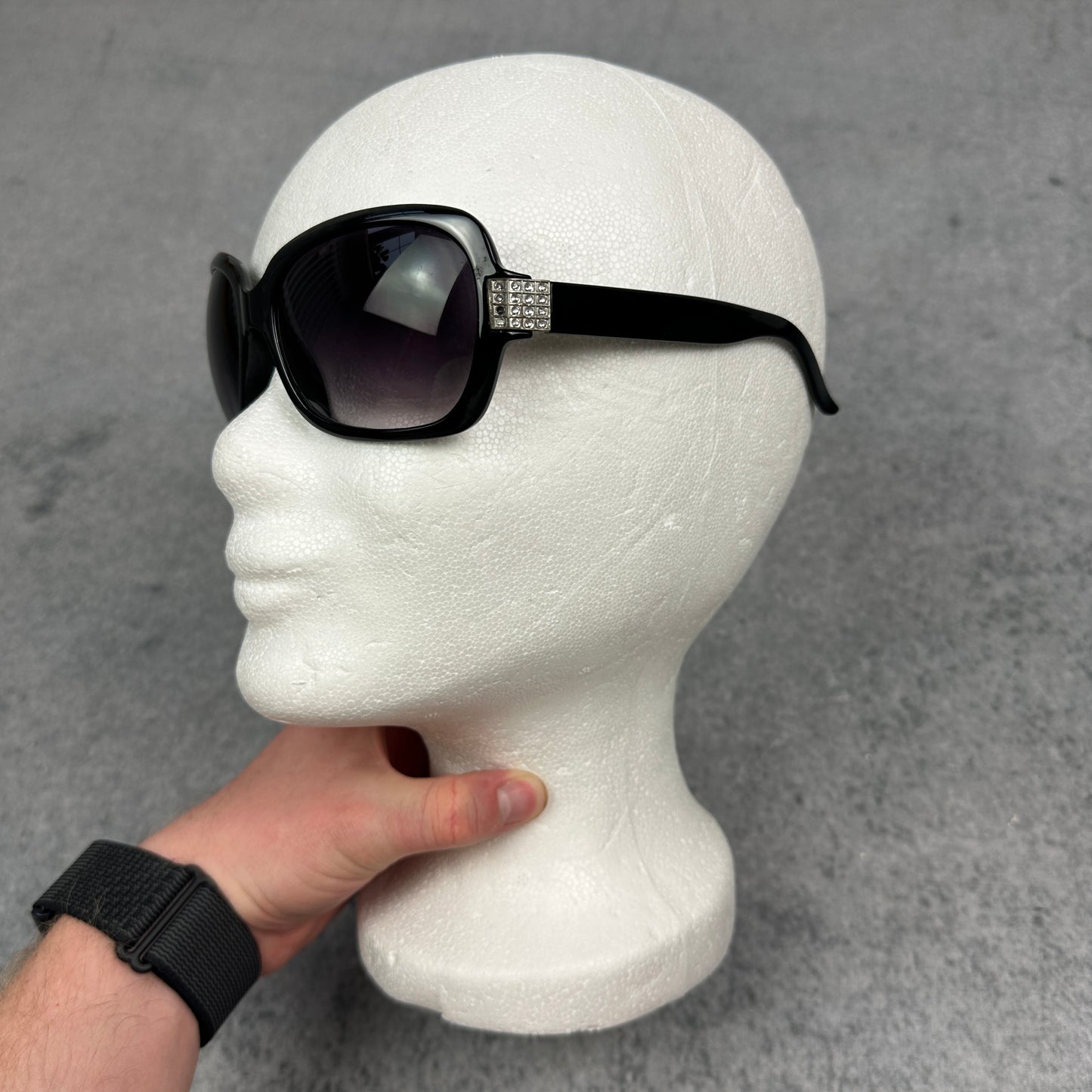 Y2K Style Sonnenbrille Schwarz
