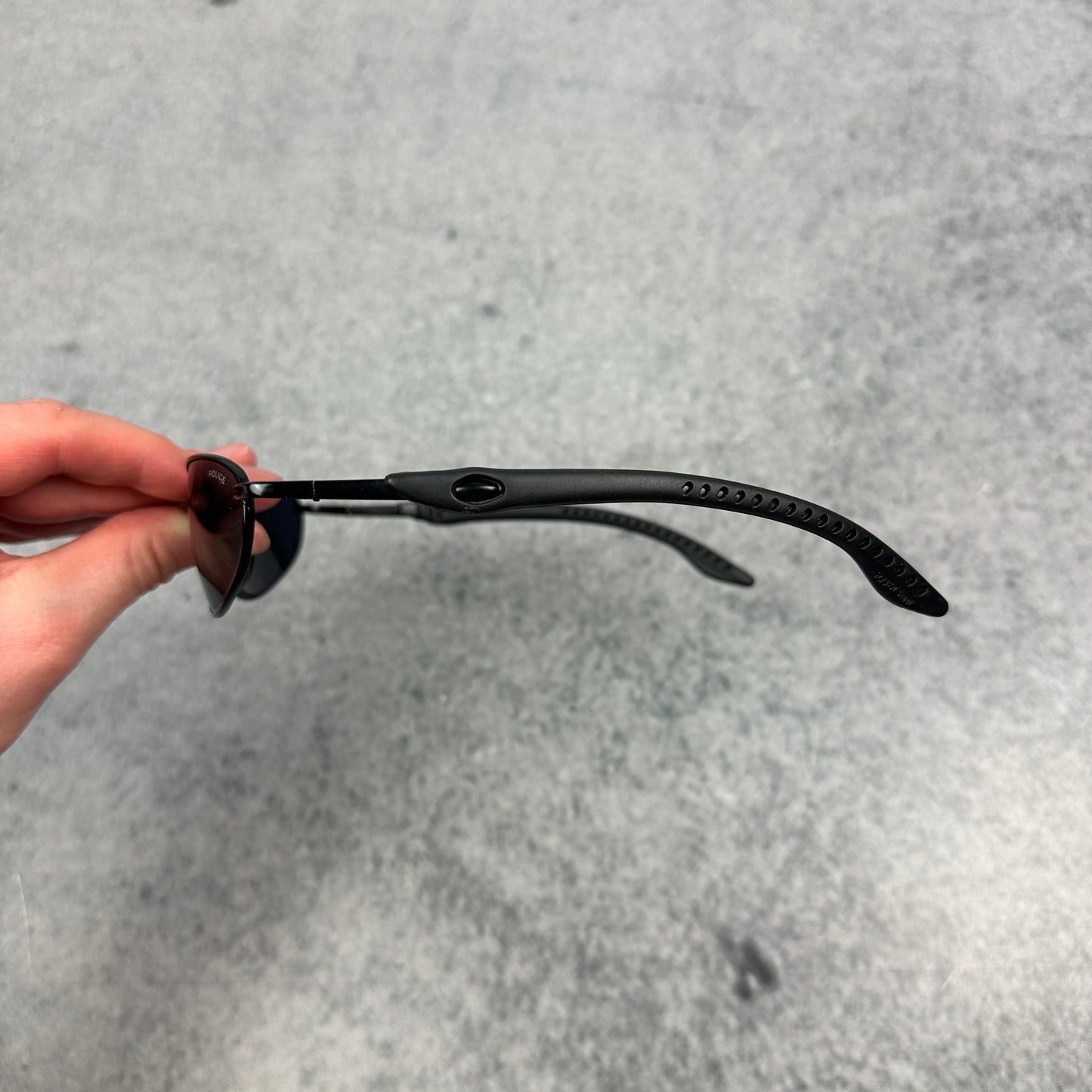 Vintage Police Sonnenbrille Schwarz