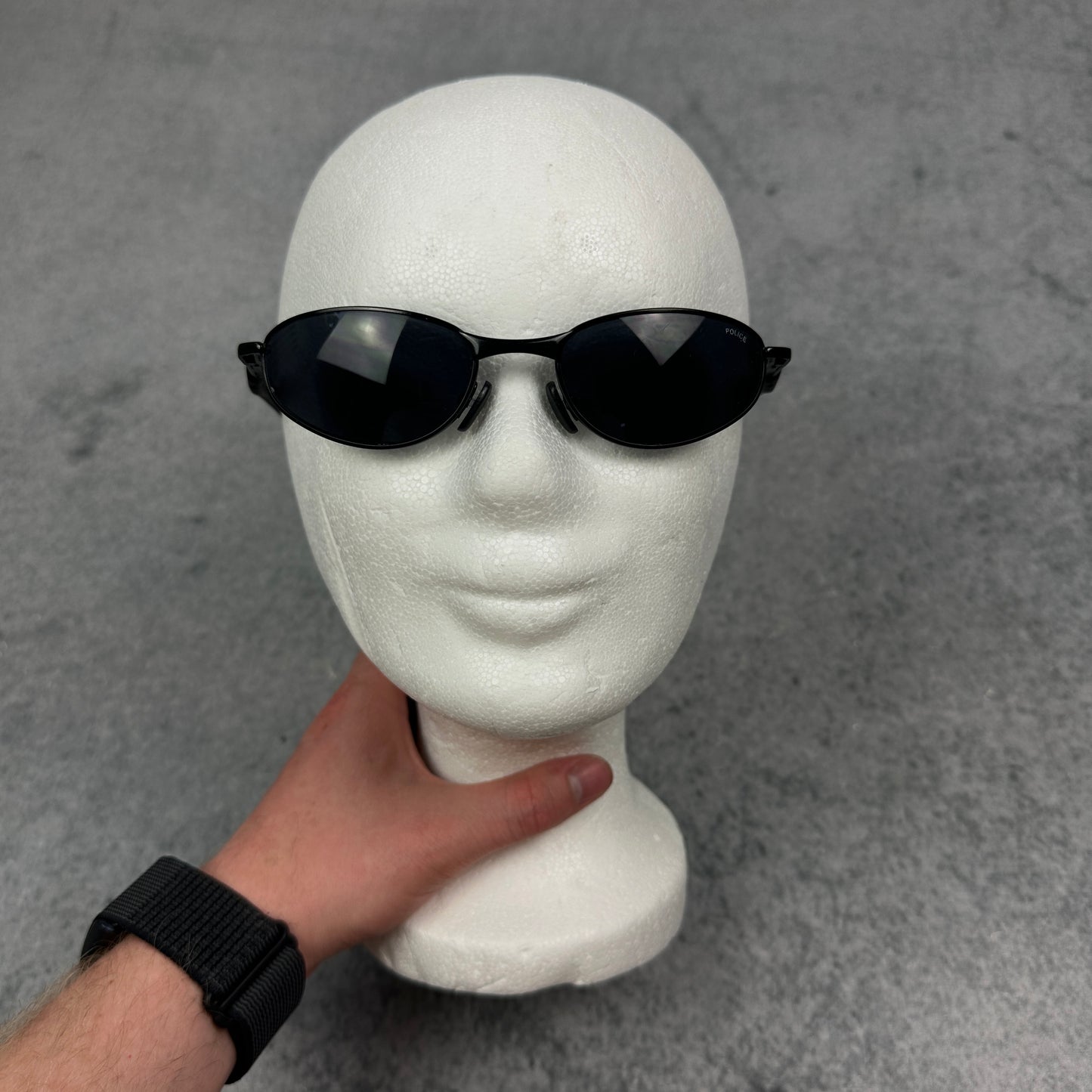 Vintage Police Sonnenbrille Schwarz