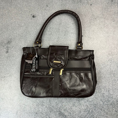 Stefano Echtleder Handtasche Braun (neu & unbenutzt) - Y2K Damenhandtasche
