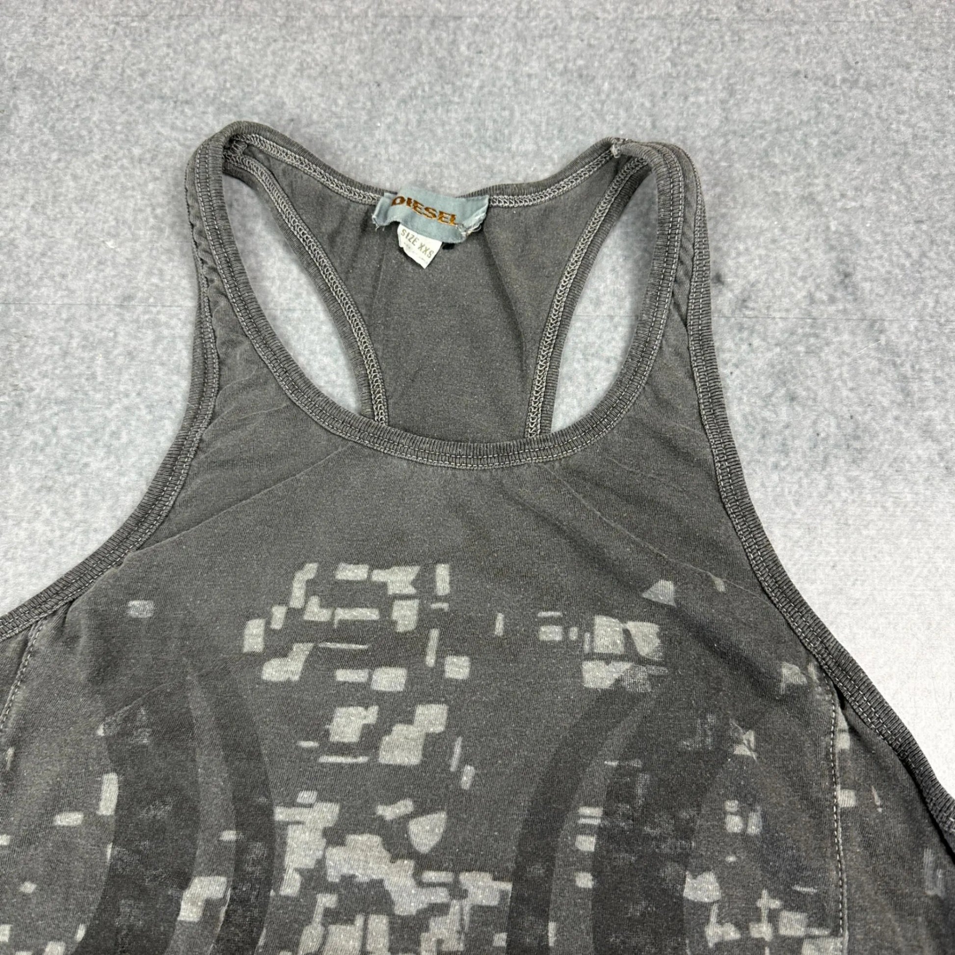 Vintage hommedelange Tanktop Grau XXS