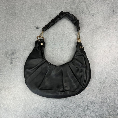 Y2K Vintage Halbmond Handtasche Schwarz
