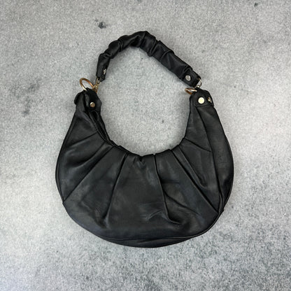 Y2K Vintage Halbmond Handtasche Schwarz