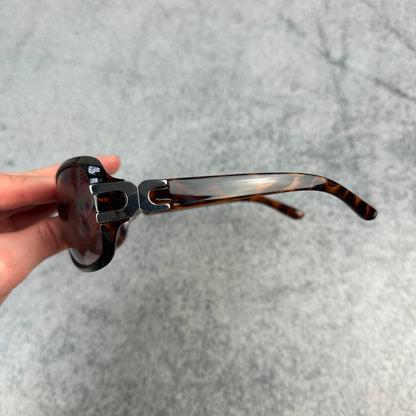 Braune Y2K Style Sonnenbrille