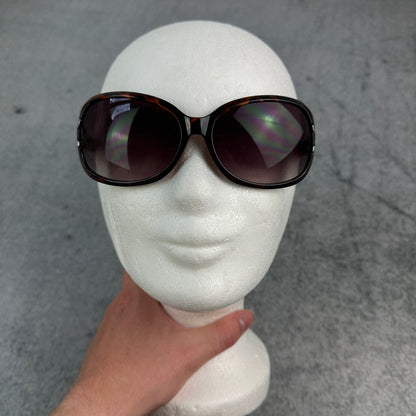 Braune Y2K Style Sonnenbrille