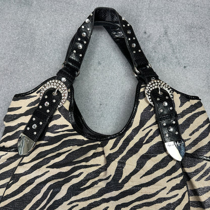 Y2K Zebra Print Handtasche