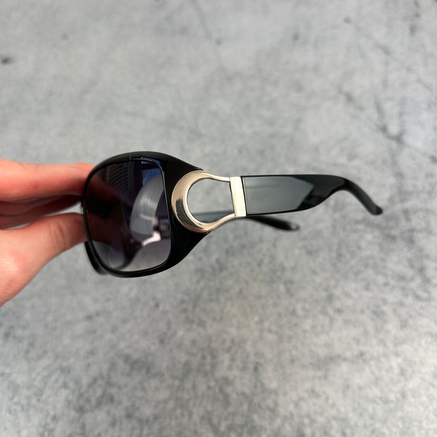 Y2K Style Sonnenbrille Schwarz