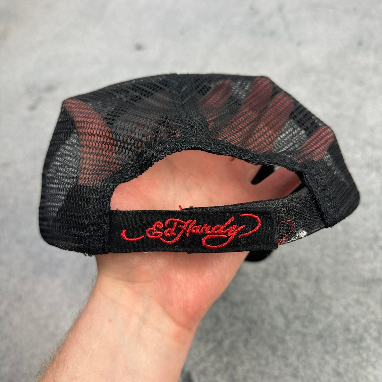 Y2K Ed Hardy Cap Schwarz