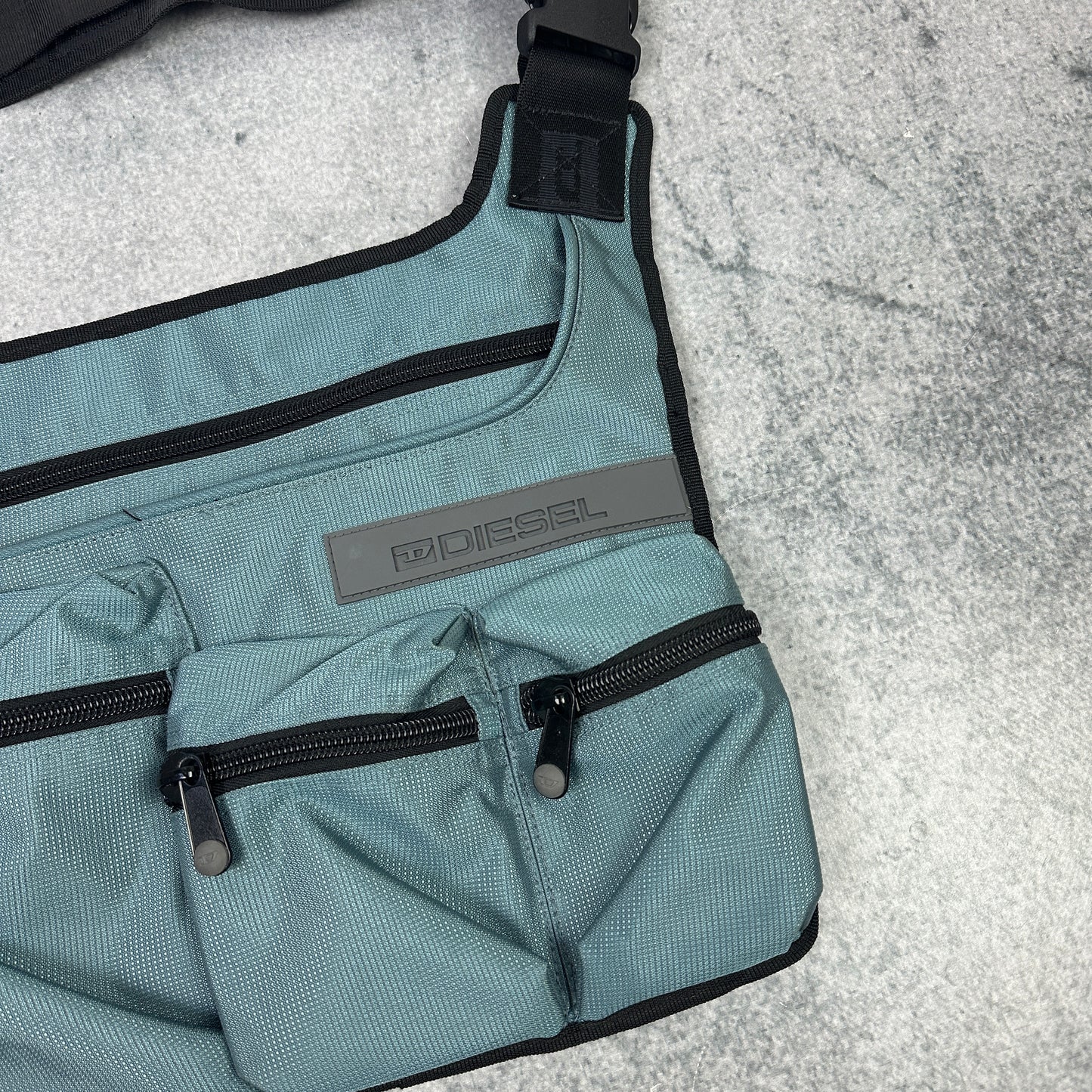 Vintage Diesel Cross Body Bag Blau Tasche