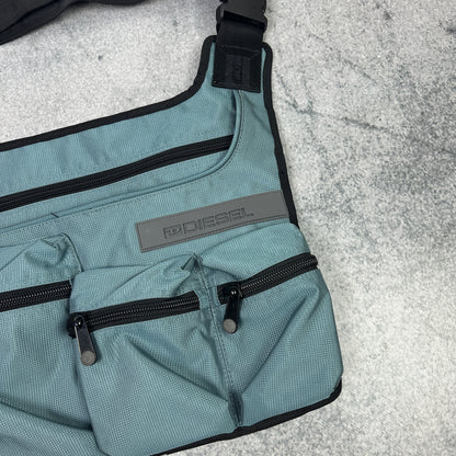 Vintage Diesel Cross Body Bag Blau Tasche