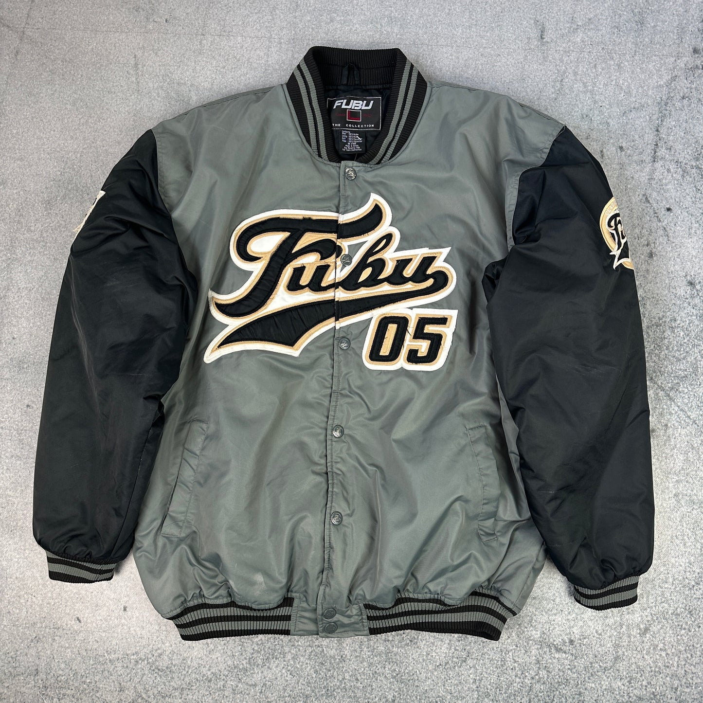 Vintage 90er Jahre Fubu Collegejacke (XXL)