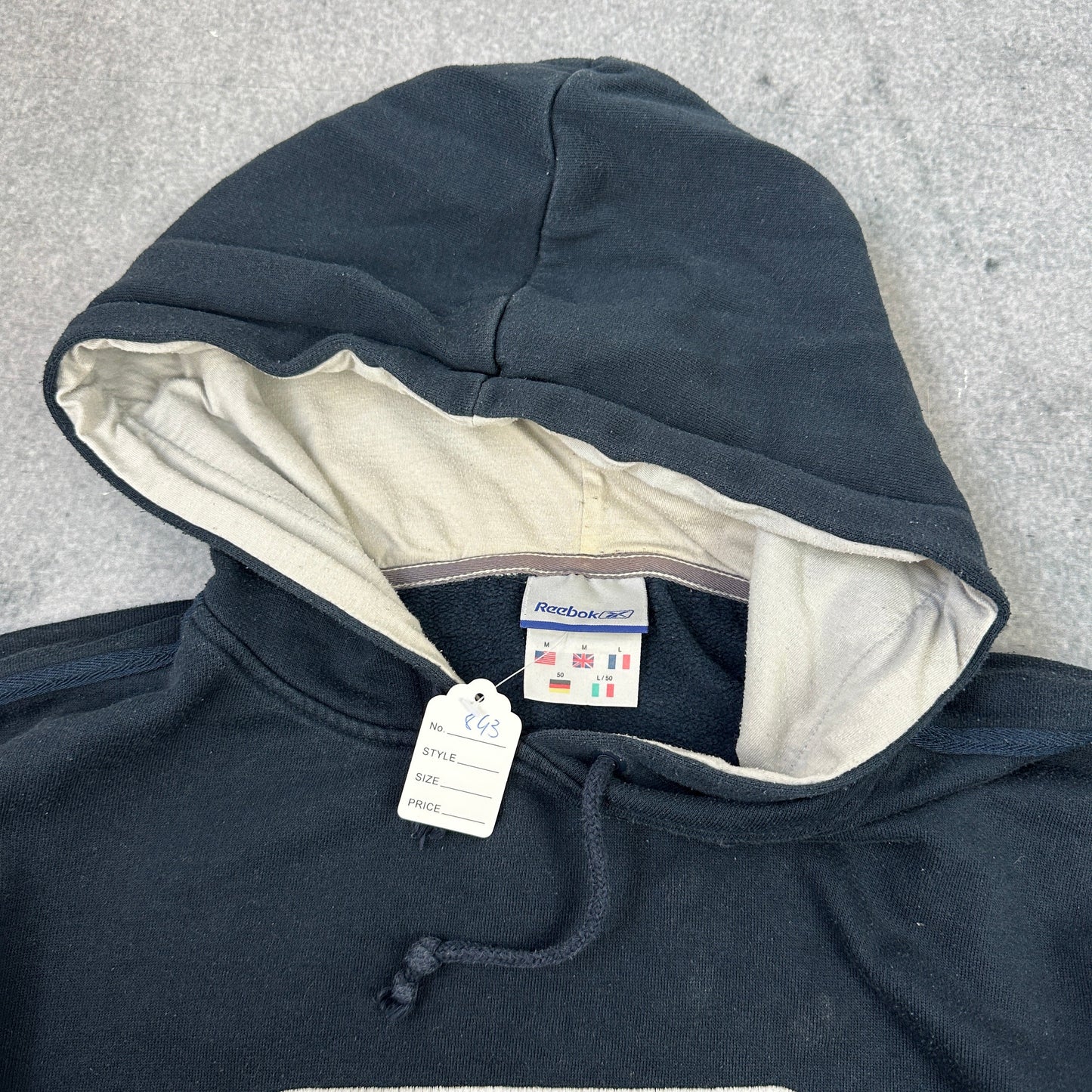 Vintage Reebok Hoodie Dunkelblau (M)