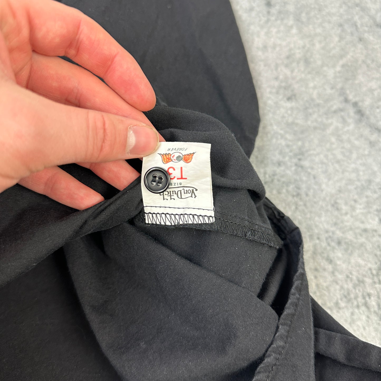 Vintage Von Dutch Hemd Schwarz (S-M)