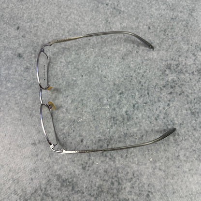 Vintage Playboy Y2K Brille Silber Metall Frame Narrow Rectangle 2000s (keine Sonnenbrille)