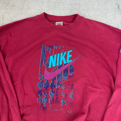 Vintage 90s Nike Sweater Rot (XL)