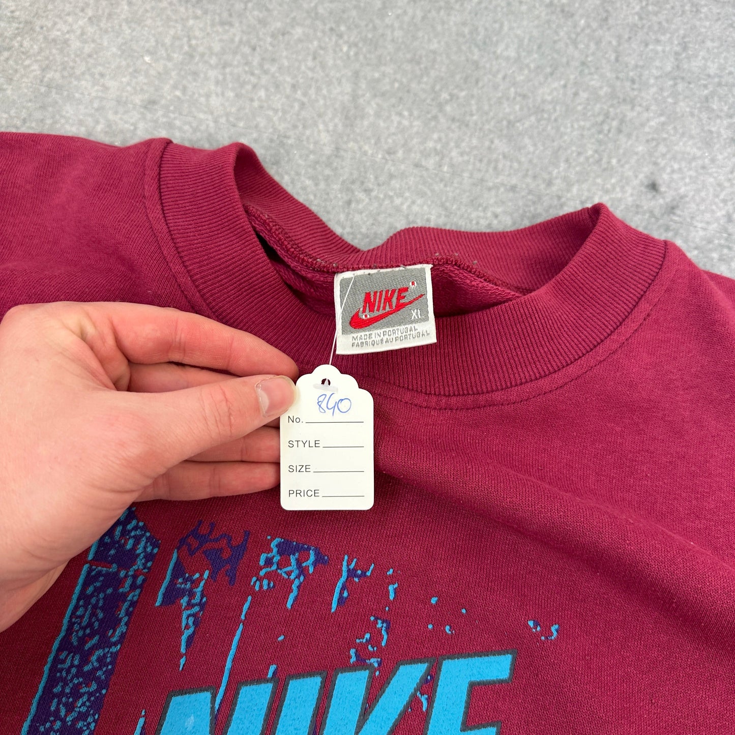 Vintage 90s Nike Sweater Rot (XL)