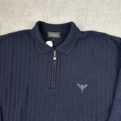 Vintage Carlo Colucci Strickpullover Dunkelblau (XL)