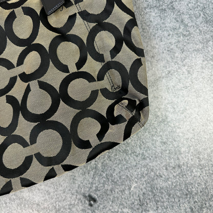 Vintage Coach Handtasche Monogram Grau