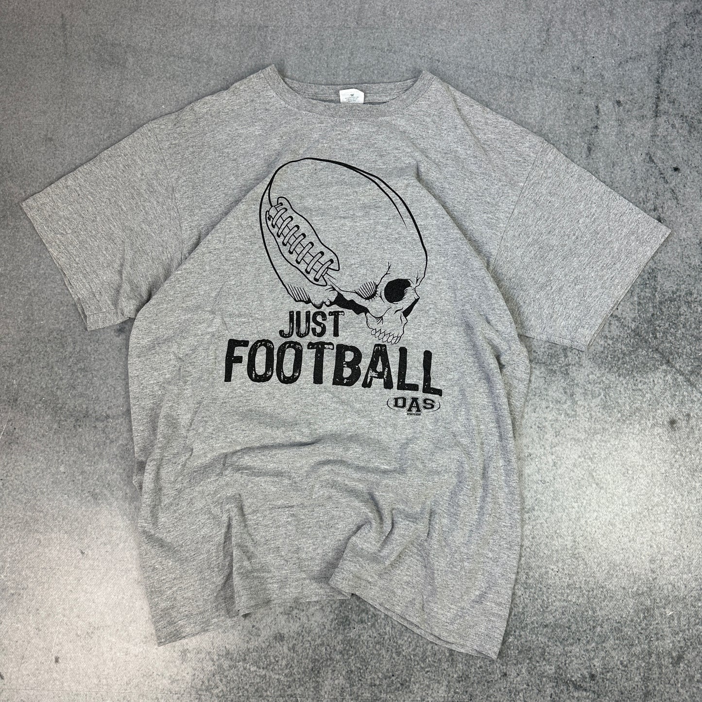 Vintage Just Football T-Shirt Grau (L)