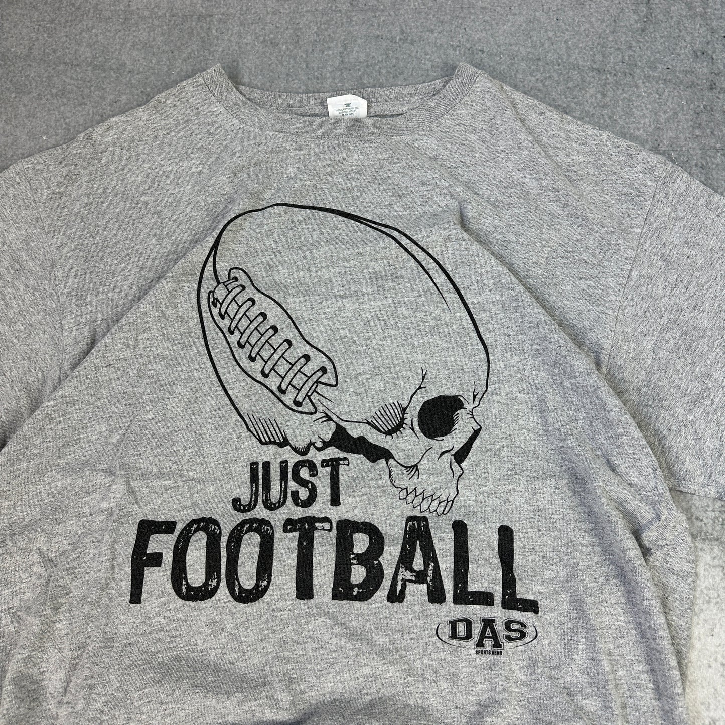 Vintage Just Football T-Shirt Grau (L)