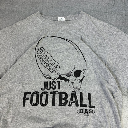 Vintage Just Football T-Shirt Grau (L)