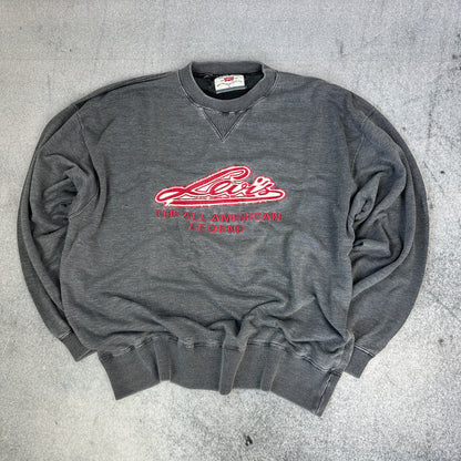 Vintage 1990 Levis Big Logo Sweater Grau (L)