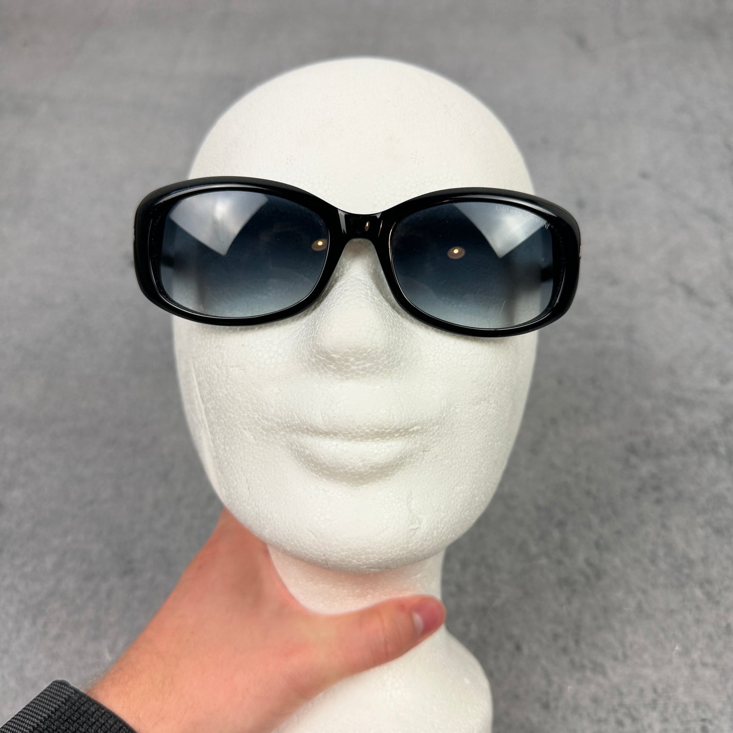 Vintage Emporio Armani Sonnenbrille Schwarz