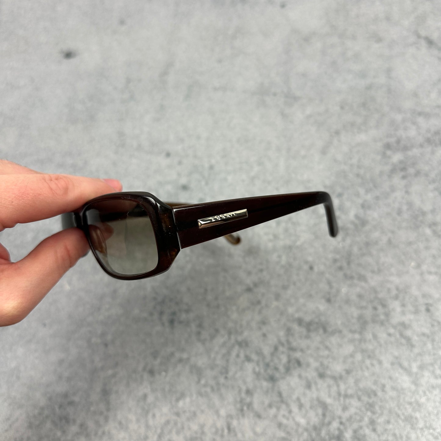 Vintage Fossil Sonnenbrille Braun Brisbane PS7112