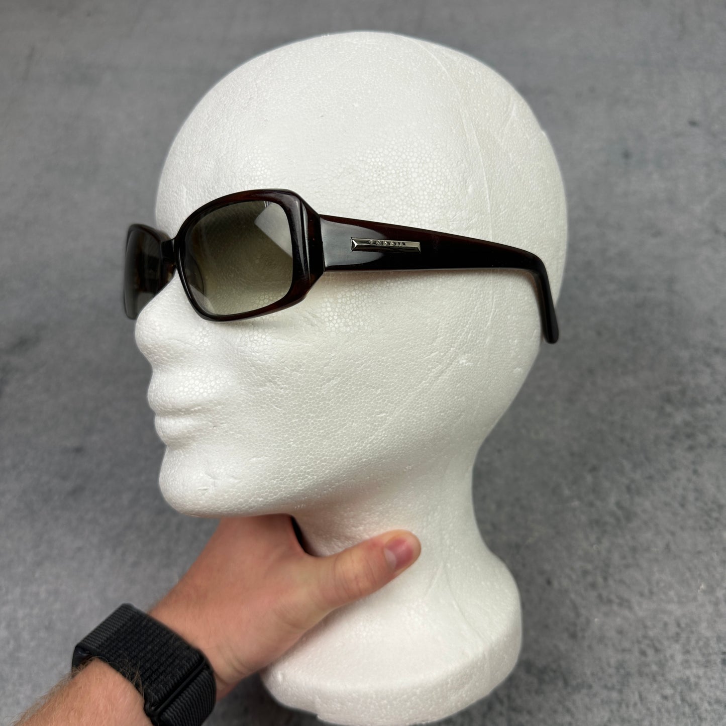 Vintage Fossil Sonnenbrille Braun Brisbane PS7112