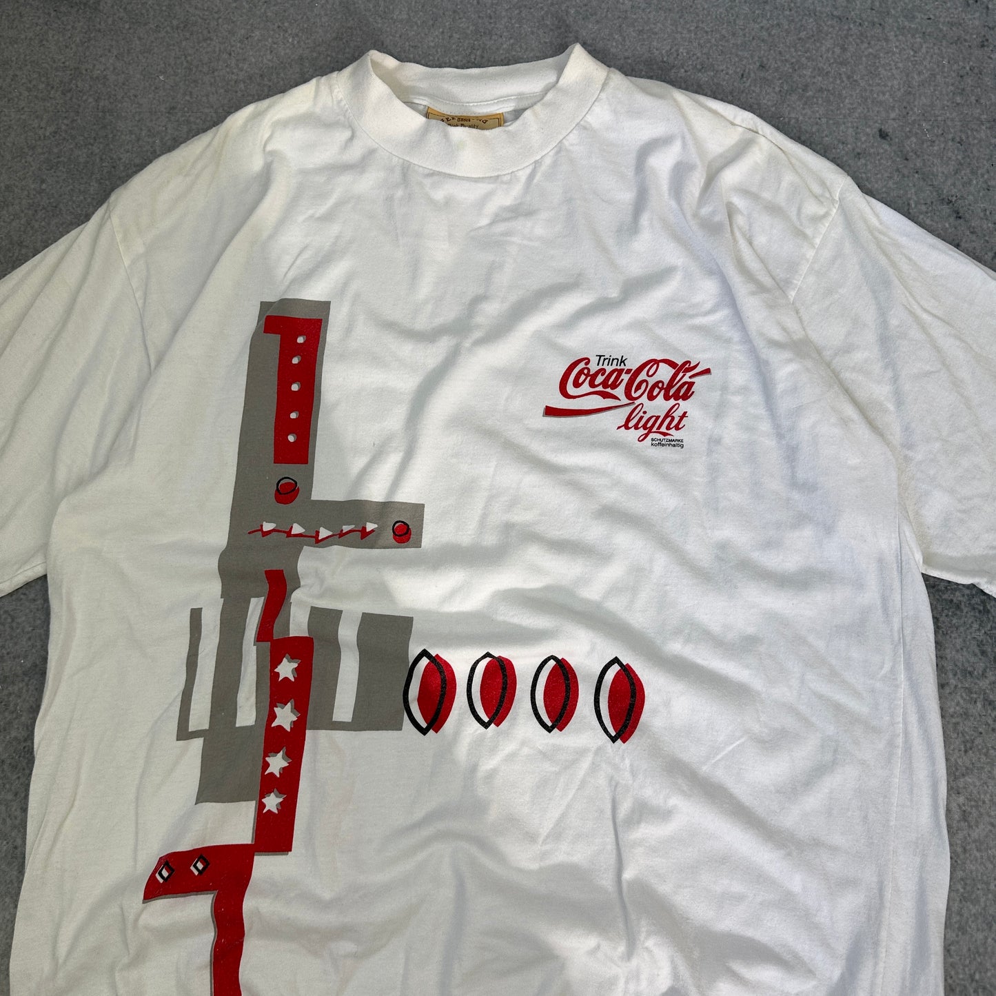 Vintage Coca Cola Light T-Shirt Weiß (L)