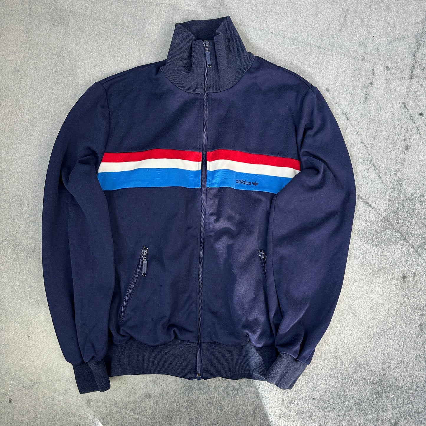 Vintage Adidas 80s Trainingsjacke Blau (S)