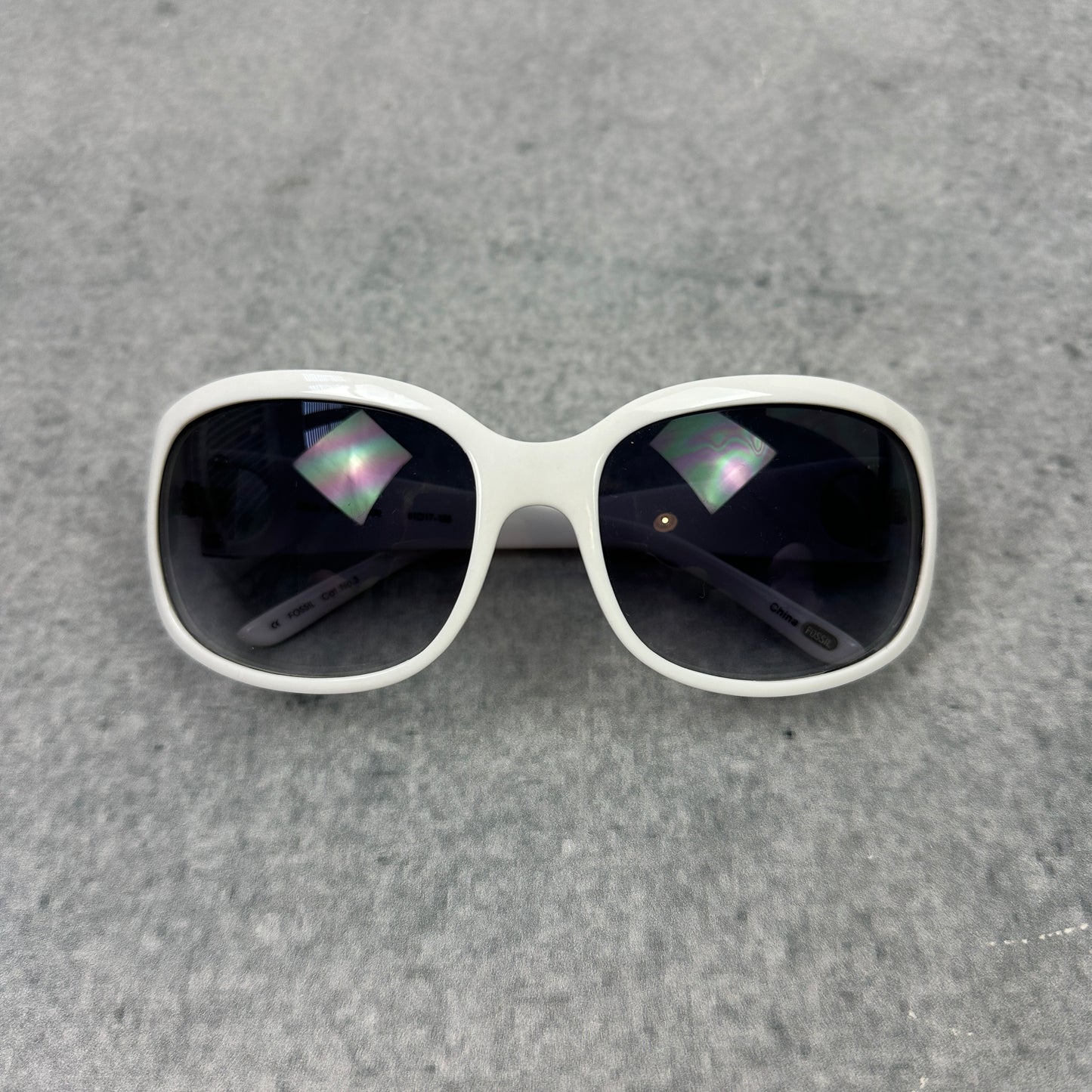 Vintage Fossil Sonnenbrille Weiß Celias PS4011
