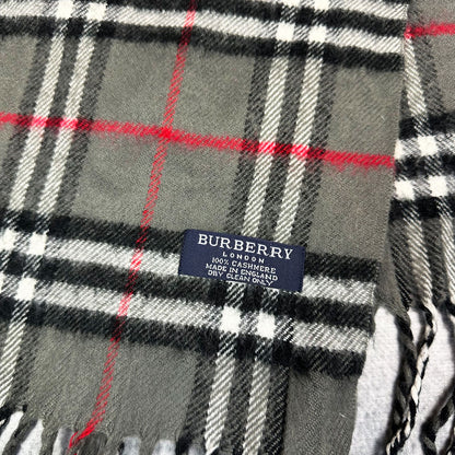 Vintage Burberry Cashmere Schal Grau