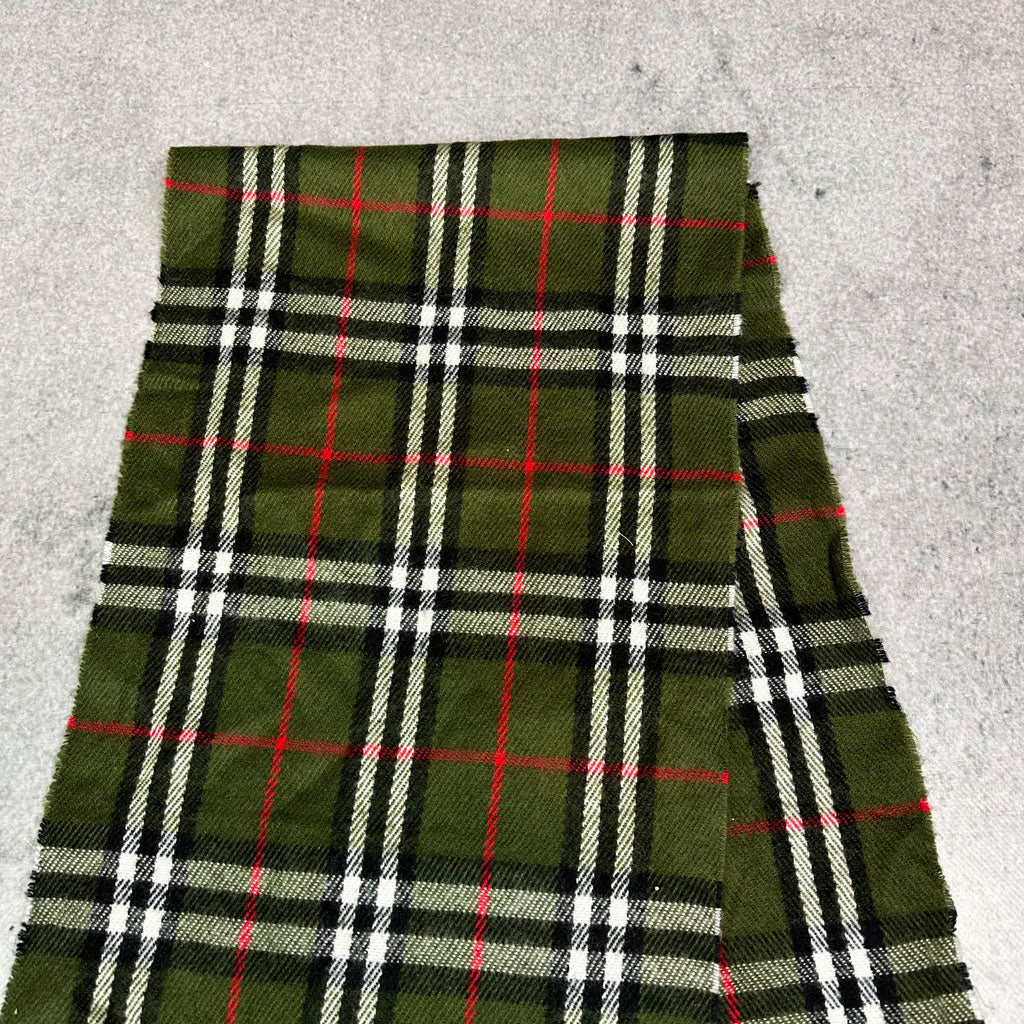 Vintage Burberry Cashmere Schal Grün