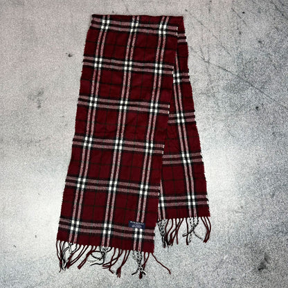 Vintage Burberry Cashmere Schal Rot