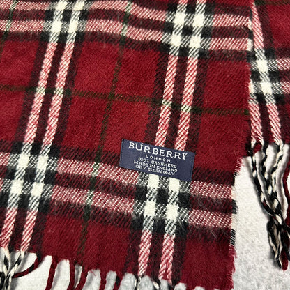 Vintage Burberry Cashmere Schal Rot