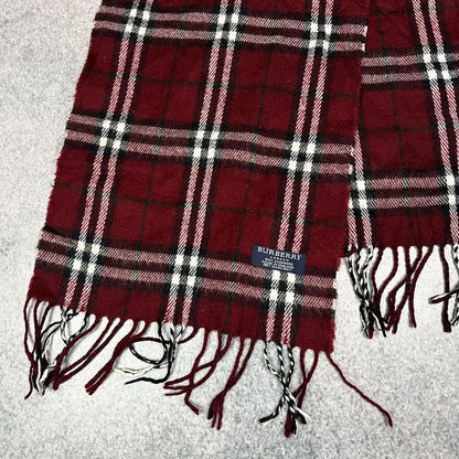 Vintage Burberry Cashmere Schal Rot