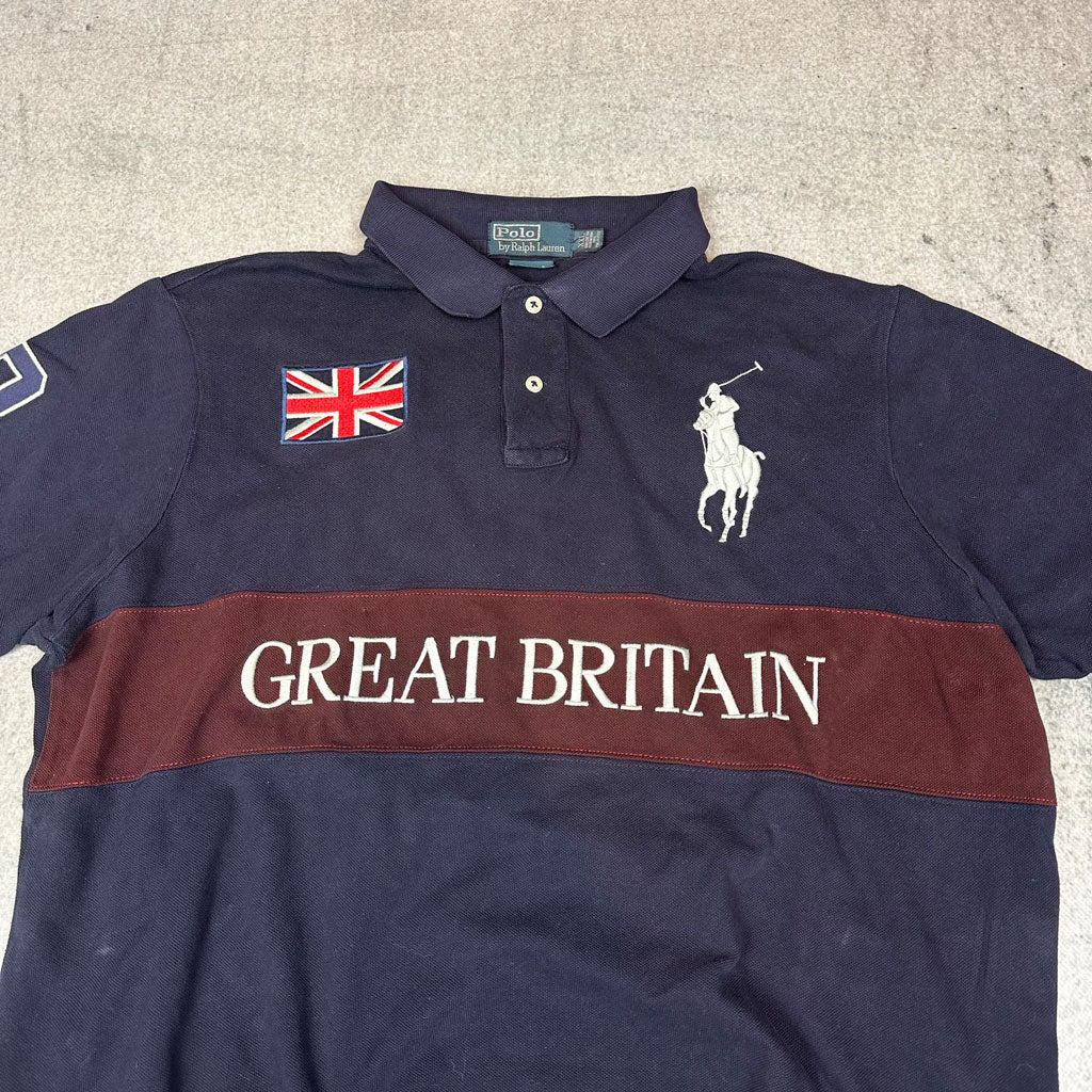 Vintage Great Britain Ralph Lauren Polo Dunkelblau (XXL)