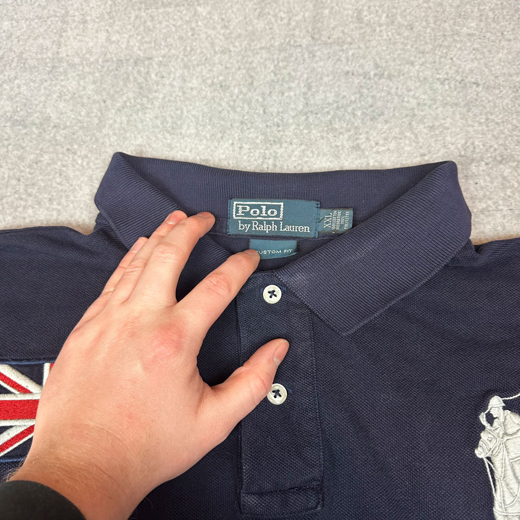 Vintage Great Britain Ralph Lauren Polo Dunkelblau (XXL)