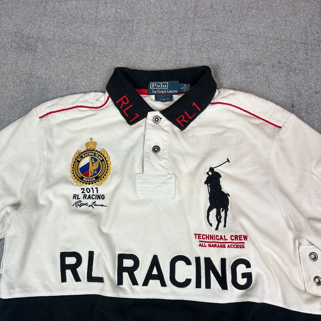 Vintage Ralph Lauren Russia RL Racing Polo (L)