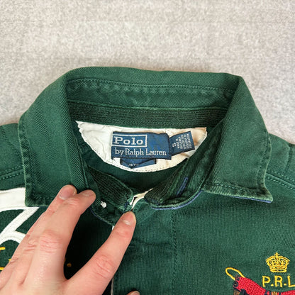 Vintage 90er Jahre Polo Ralph Lauren Rugby Sweater Dänemark (S)