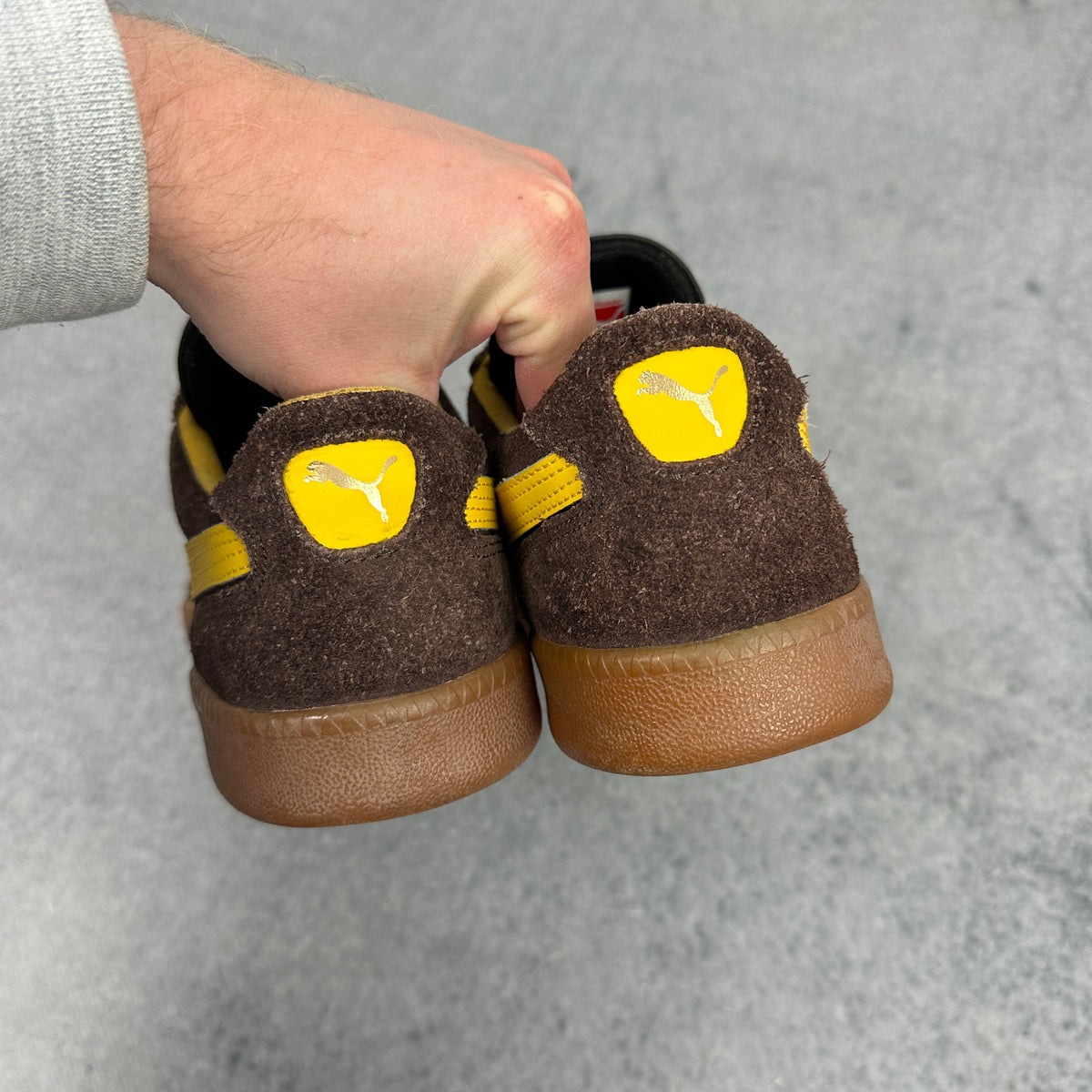PUMA Liga Suede Sneaker Brown / Yellow / Gum EU 42
