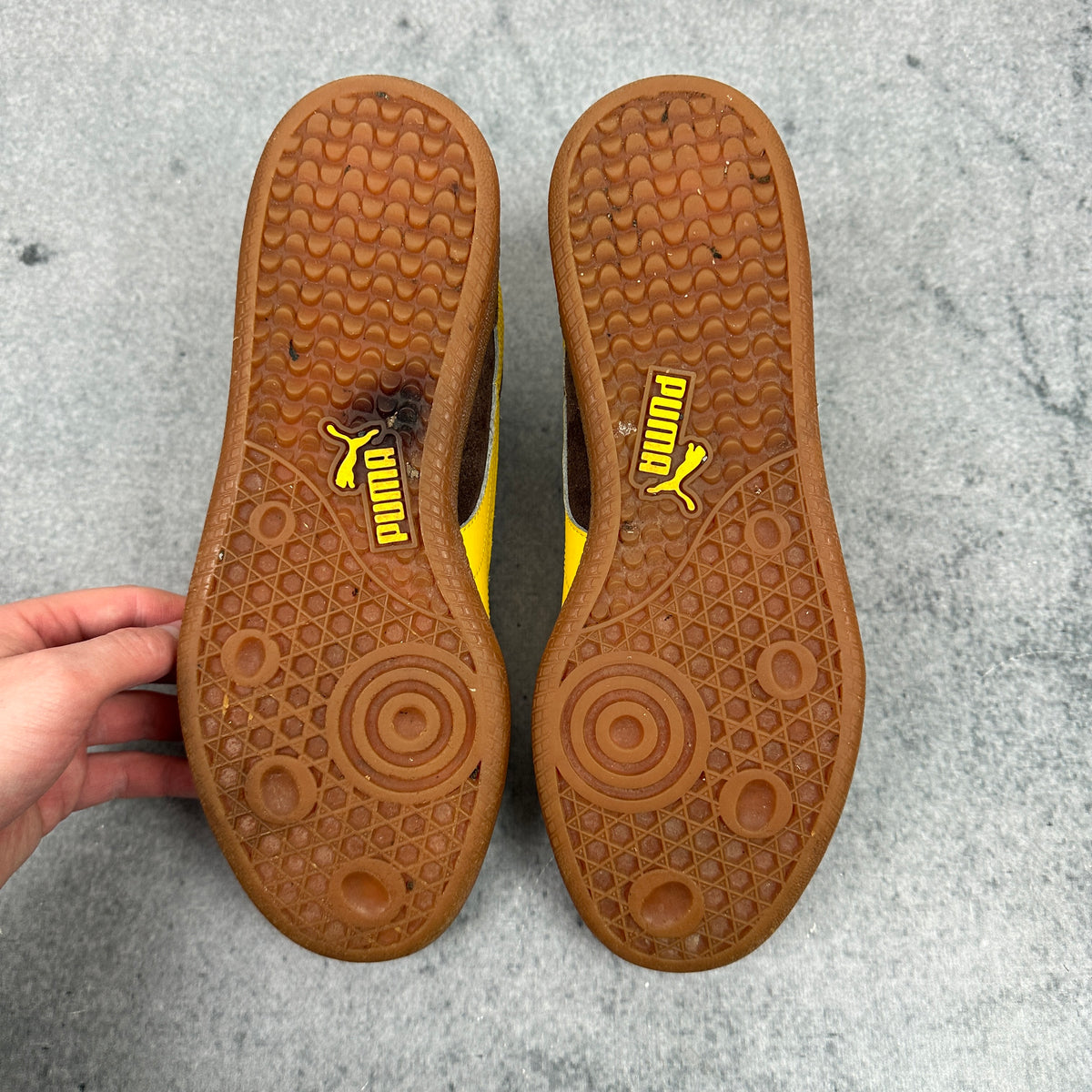 PUMA Liga Suede Sneaker Brown / Yellow / Gum EU 42